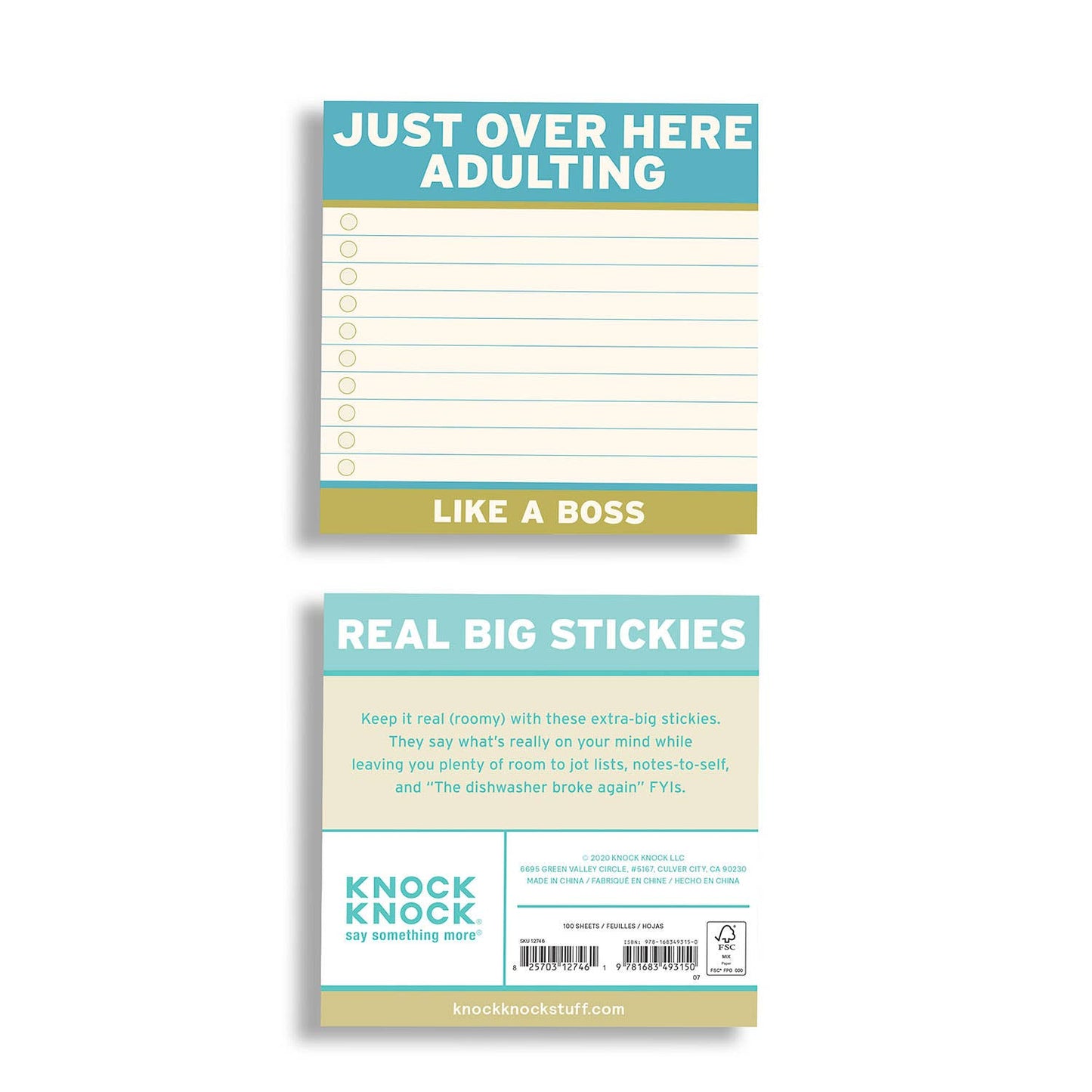 Sticky Notes; Adulting (100 Sheets, 4x4 inches)