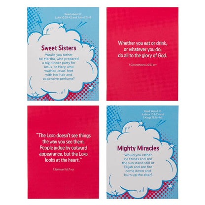 Conversation Starters for Families; Would you Rather (Bible Theme)