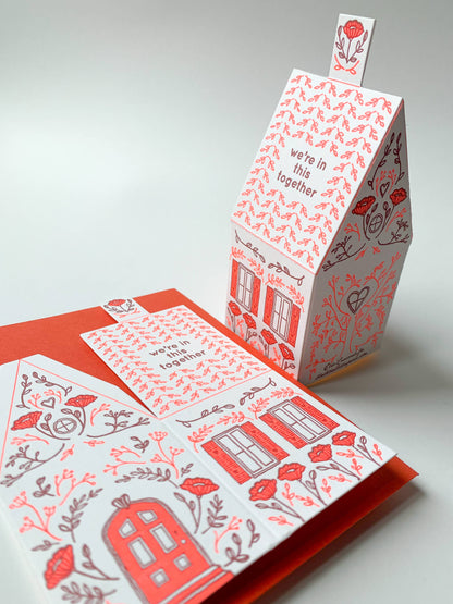Love/Friendship Card; 3D House: We're In This Together (Pop-Up Card)