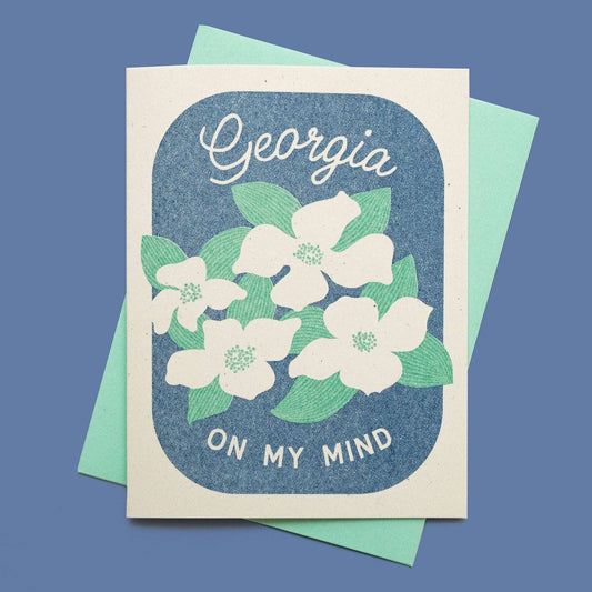 Greeting Card; Georgia On My Mind (Risograph Card)