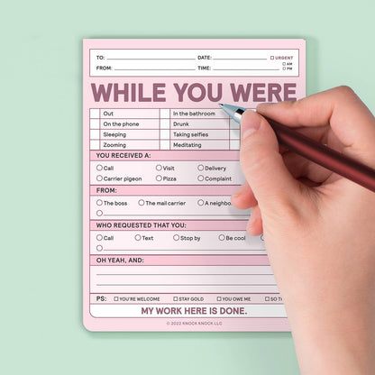 Nifty Notepad; While You Were  (Pastel Version)