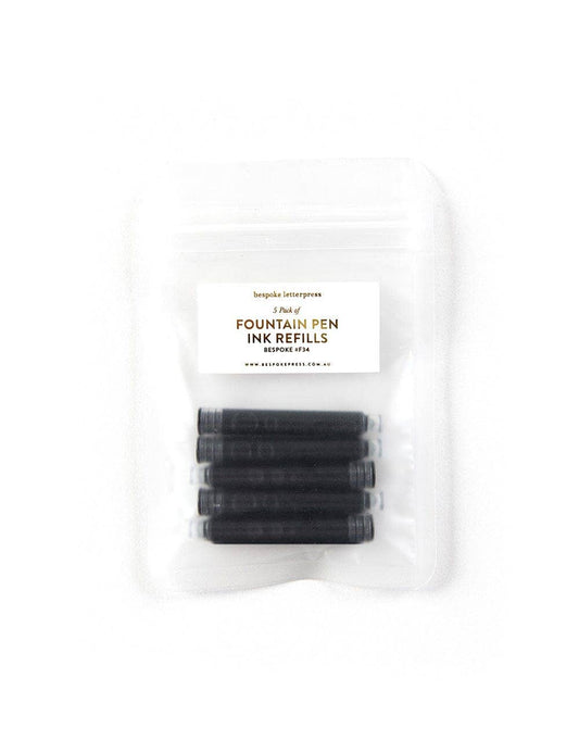 Ink Refills For Fountain Pen; F34 (5pk: Blue)