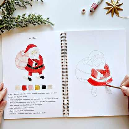 Watercolor Workbook; Christmas By Emily Lex Studio