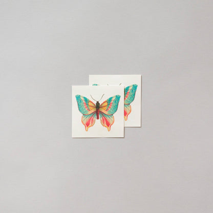 Temporary Tattoo Pack; Colorful Butterfly
