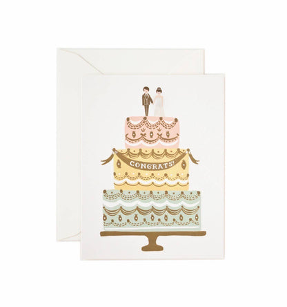 Rifle Paper Co. Wedding Card; Congrats Wedding Cake