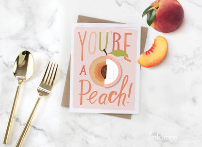 Greeting Card; You're A Peach - (Pop-up Card: Thank You/Friendship)