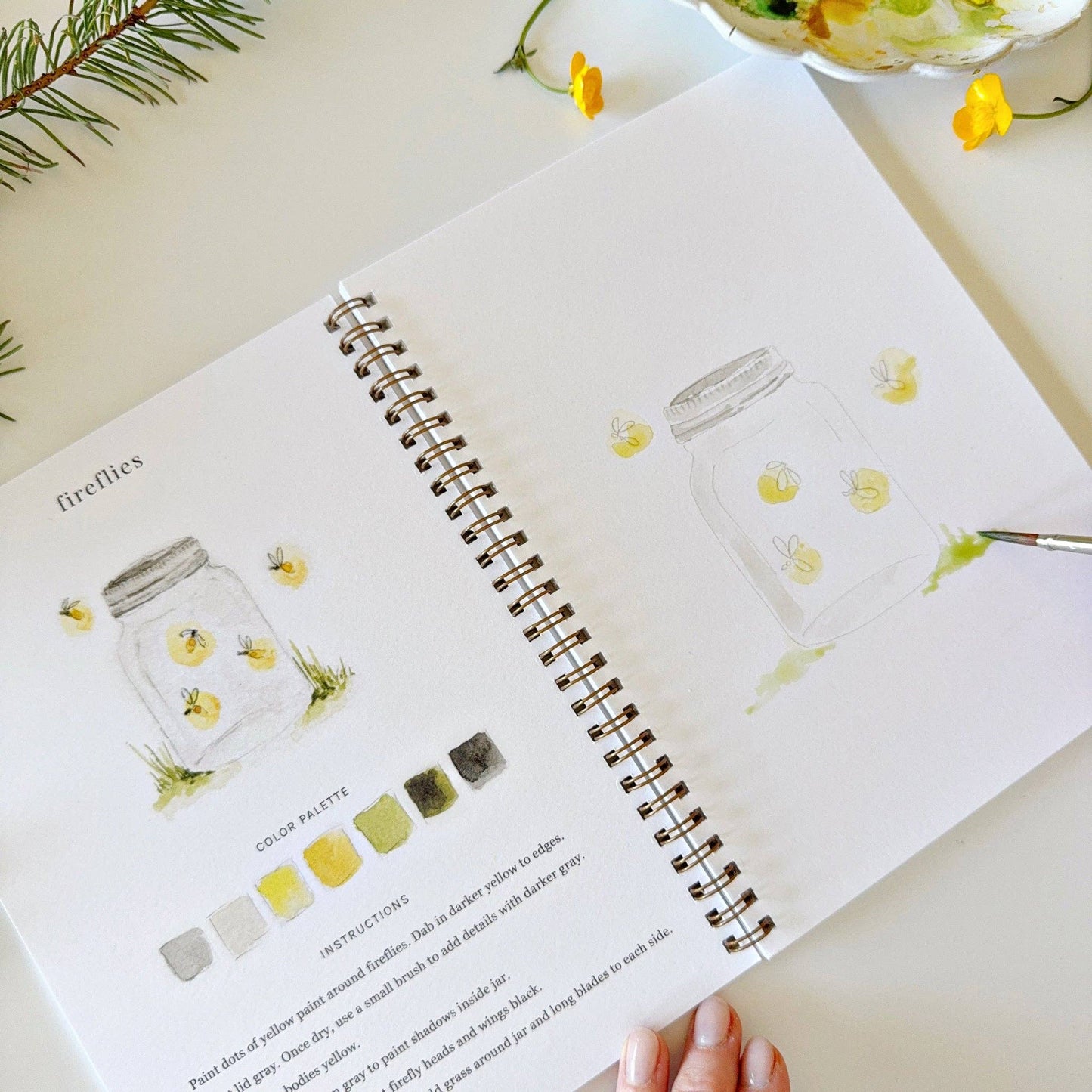 Watercolor Workbook; Camping By Emily Lex