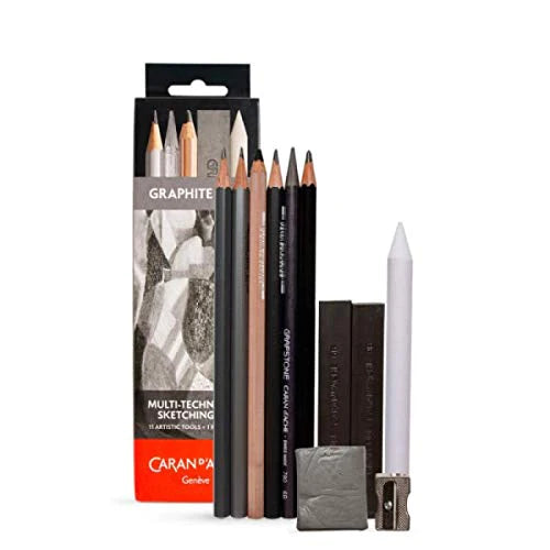 Caran D'Ache Sketching Set; Graphite Line