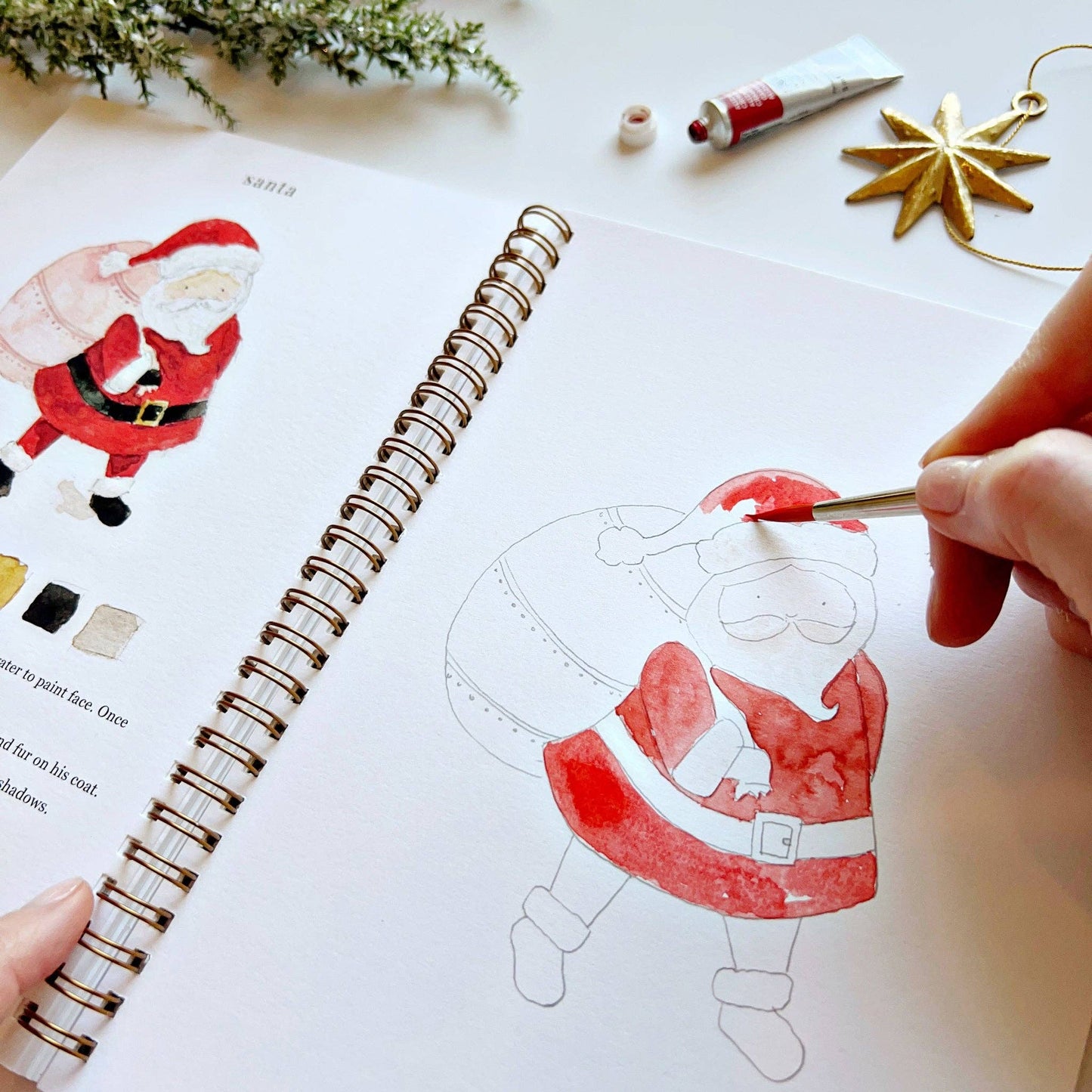 Watercolor Workbook; Christmas By Emily Lex Studio