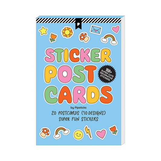 Super Cute Sticker Postcards Book (20 Post Cards + Fun Stickers)