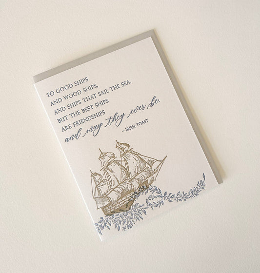 Friendship Card; The Best Ships Are Friendships