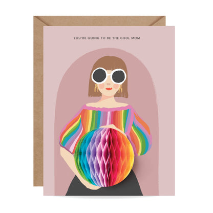 Baby Card; Cool Mom (Pop-up Card: Pregnancy/Baby/New Mom)