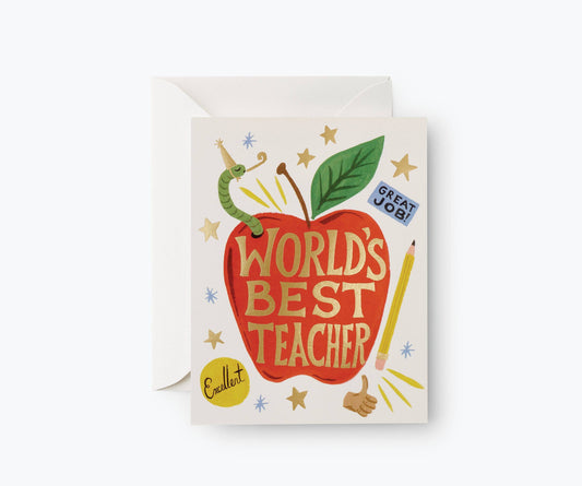 Rifle Paper Co. Teacher's Card; World's Best Teacher