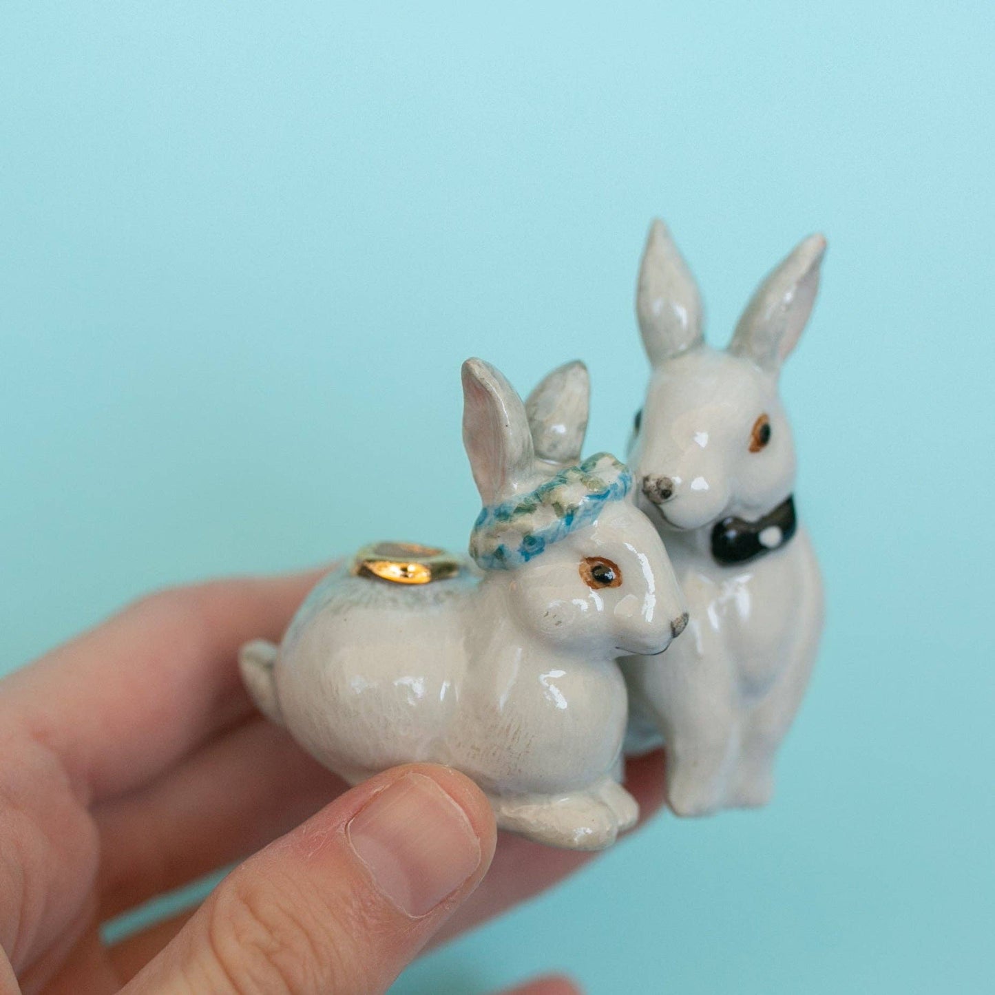 Camp Hollow Cake Topper; Love Bunnies (Wedding Cake Topper)