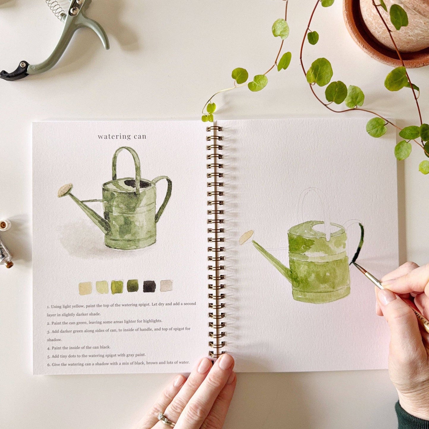 Watercolor Workbook; Garden By Emily Lex