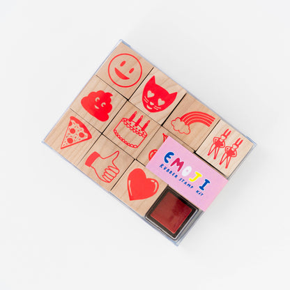Stamp Kit; Emoji (Red Ink)