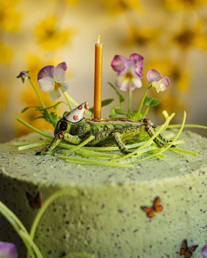 Camp Hollow Cake Topper; Cricket (Hand-Painted Porcelain)