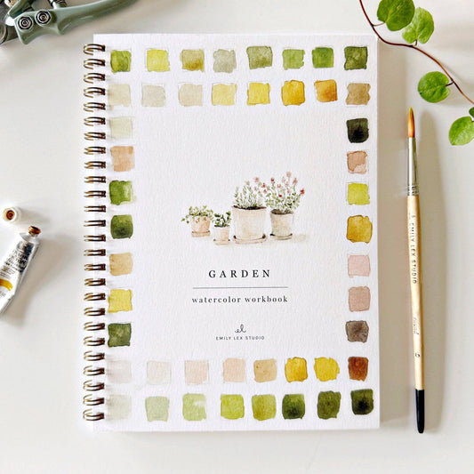 Watercolor Workbook; Garden By Emily Lex