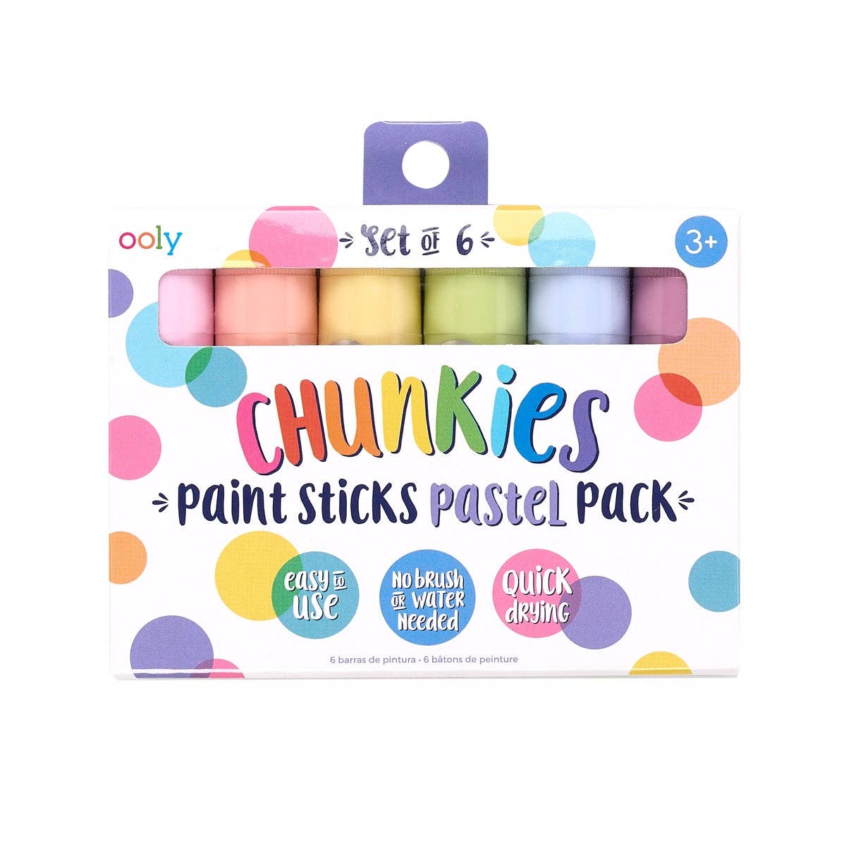 Ooly Chunkies Paint Sticks; Pastel (Set of 6)