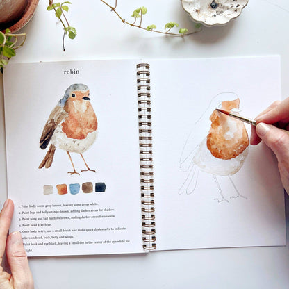 Watercolor Workbook; Birds By Emily Lex Studio