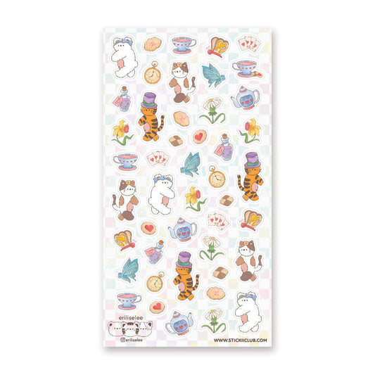 Stickii Sticker Sheet; Fantastical Tea Party