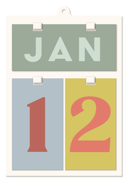 Perpetual Wall Calendar; Metal Hanging Wall Calendar