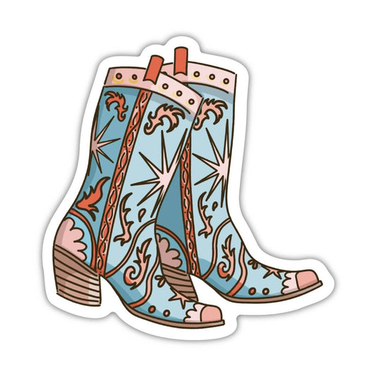 Vinyl Sticker; Cowgirl Boots