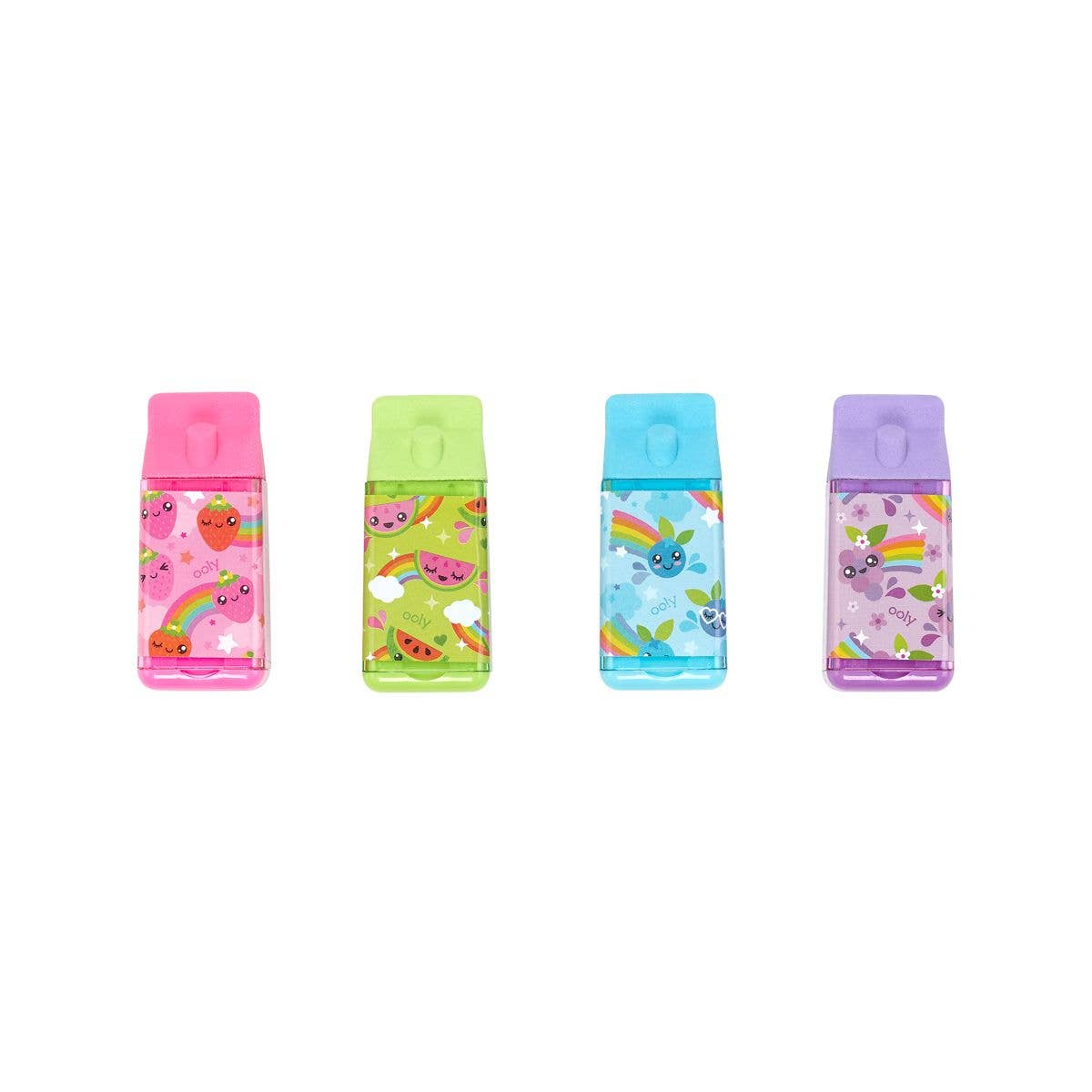 Ooly Scented Erasers + Sharpeners; Lil' Juicy Box (4 Fruity Scents)