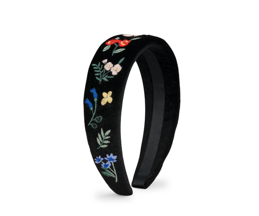 Rifle Paper Co. Padded Headband; Hawthorne (Embroidered)
