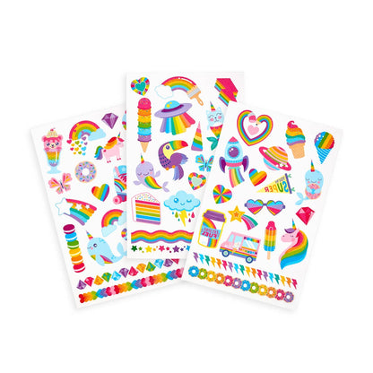 Ooly Tattoo Palooza Temporary Glitter Tattoos; Over The Rainbow (3 Sheets)