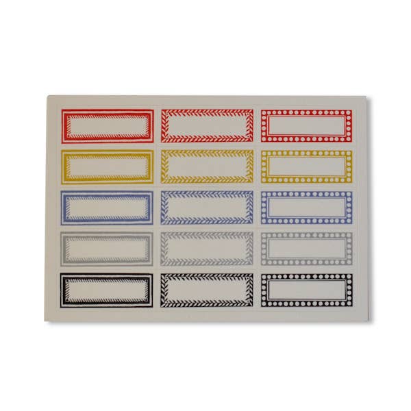 Decorative Labels; Packet of 30 Narrow Self-Adhesive Labels (30 Labels)