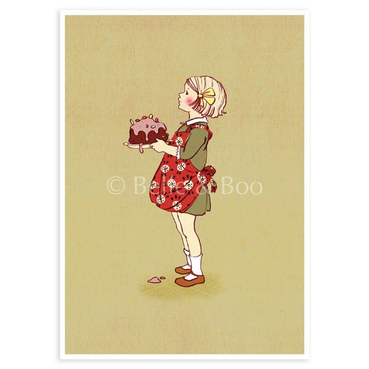 Belle & Boo Ltd Postcard; Yummy (Vintage Colors)