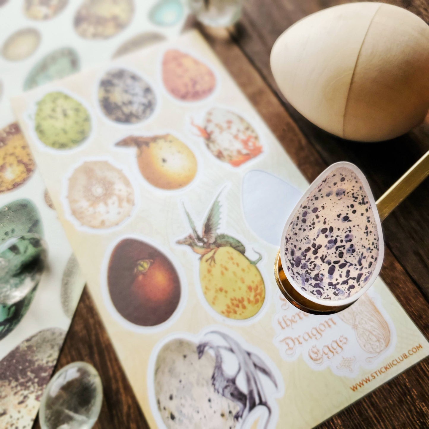 Stickii Sticker Sheet; Dragon Eggs