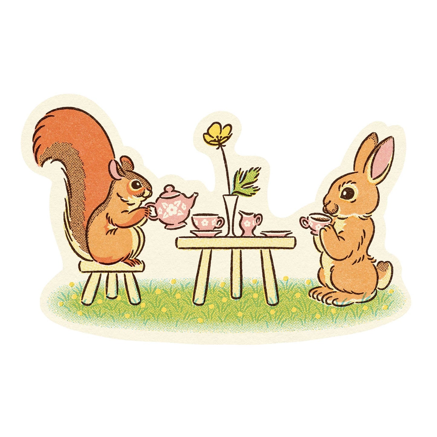 Vinyl Sticker; Tea Party