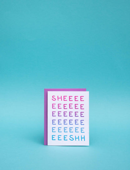 Letterpress Greeting Card; Sheeeeesh By M.C. Pressure
