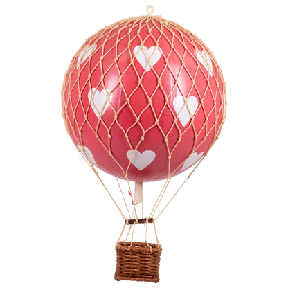 Model Hot Air Balloon; Travels Light (Red Hearts)