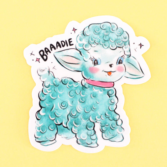 Vinyl Sticker; Little Baddie Lamb
