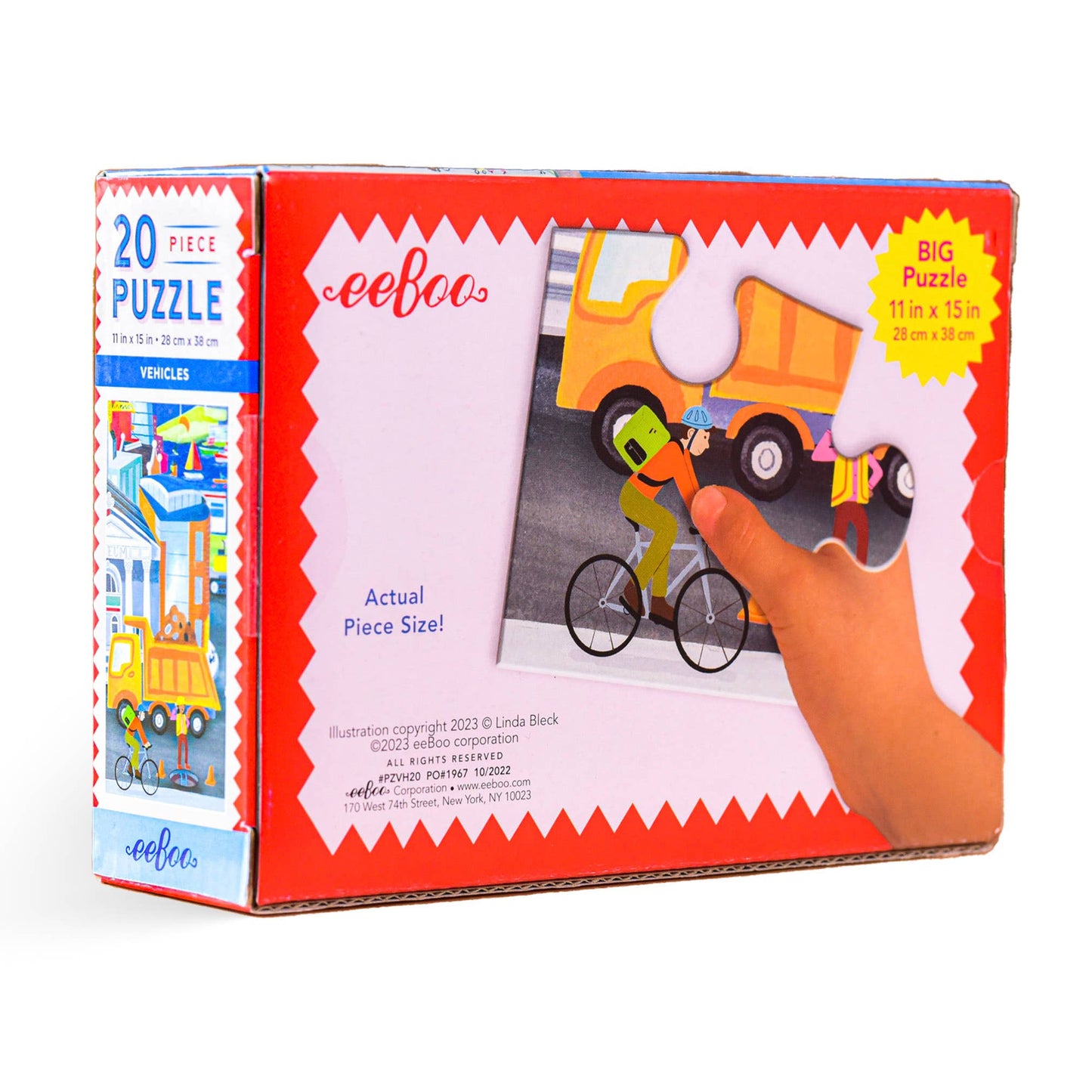 Eeboo 20 Piece Puzzle; Vehicles