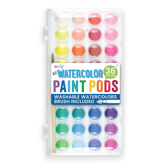 Ooly Watercolor Paint; Lil' Paint Pods (Set of 36)
