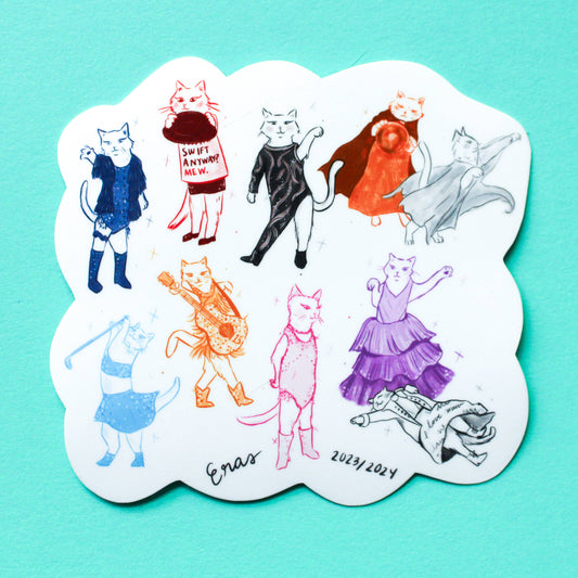 Vinyl Sticker; Eras Cats