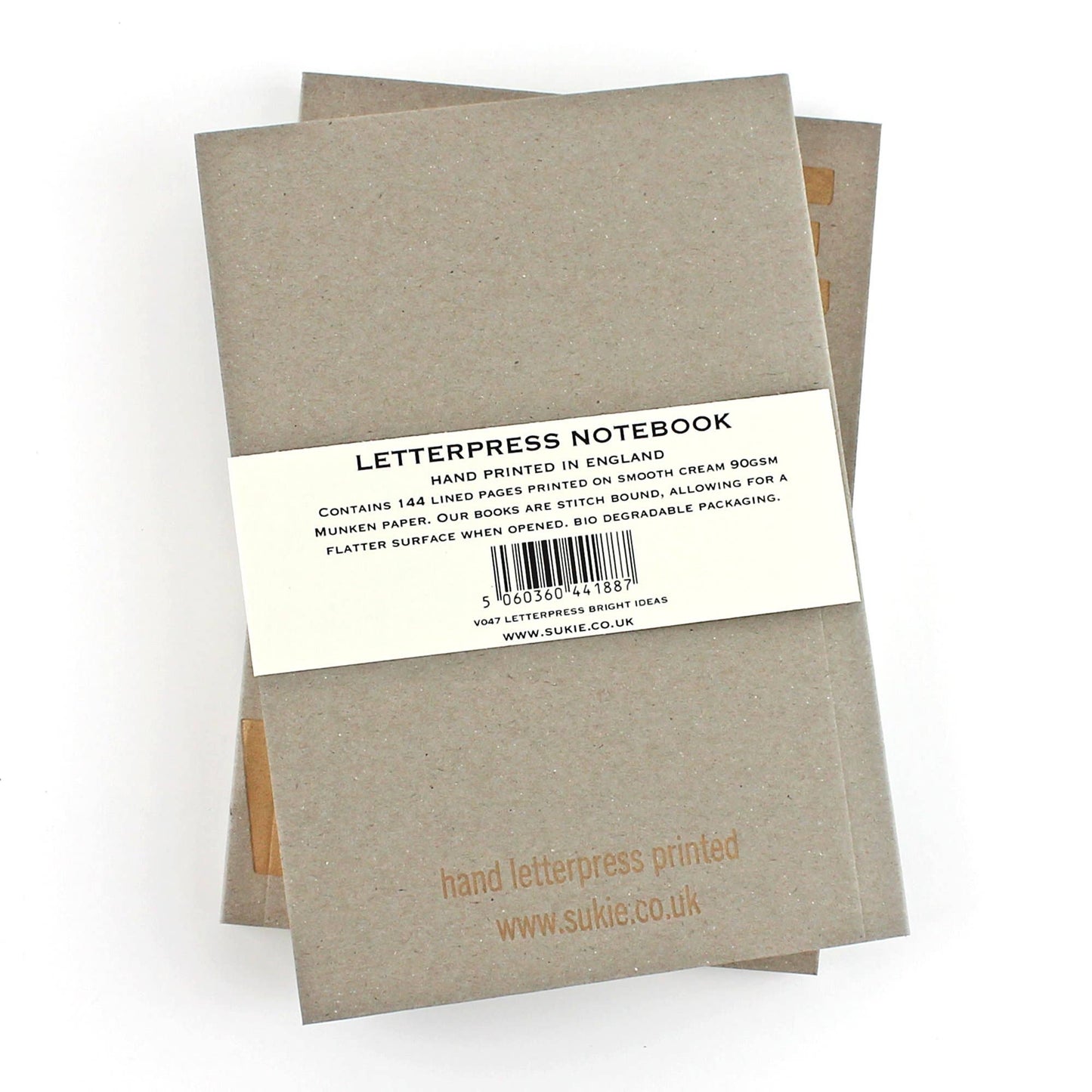 Letterpress Notebook; Plan B By Sukie