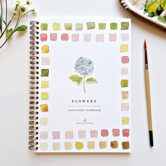 Watercolor Workbook; Flowers By Emily Lex Studio