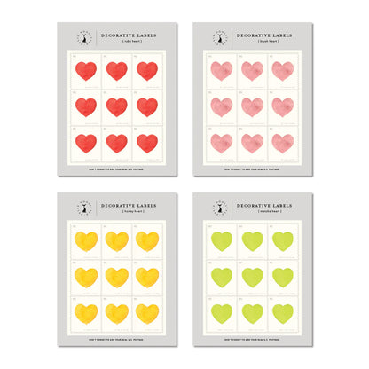 Decorative Labels; Heartfelt by Felix Doolittle (36 Labels)