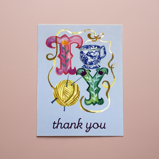 Thank You Card; TY, Thank You - Made by Shellie