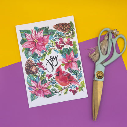 Art Print; Joy Cardinal (5x7") - Made By Shellie