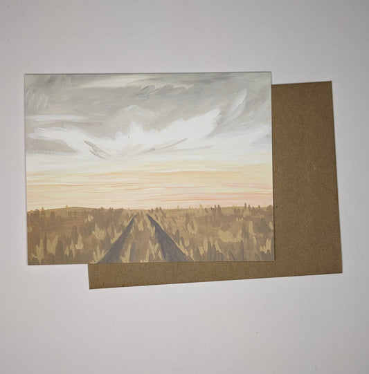 Greeting Card; Winter Sunrise