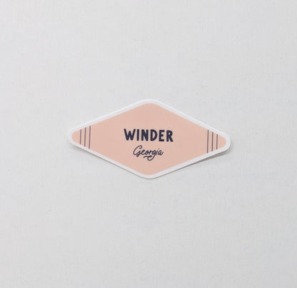 Vinyl Sticker; Winder Georgia (Diamond Shaped)