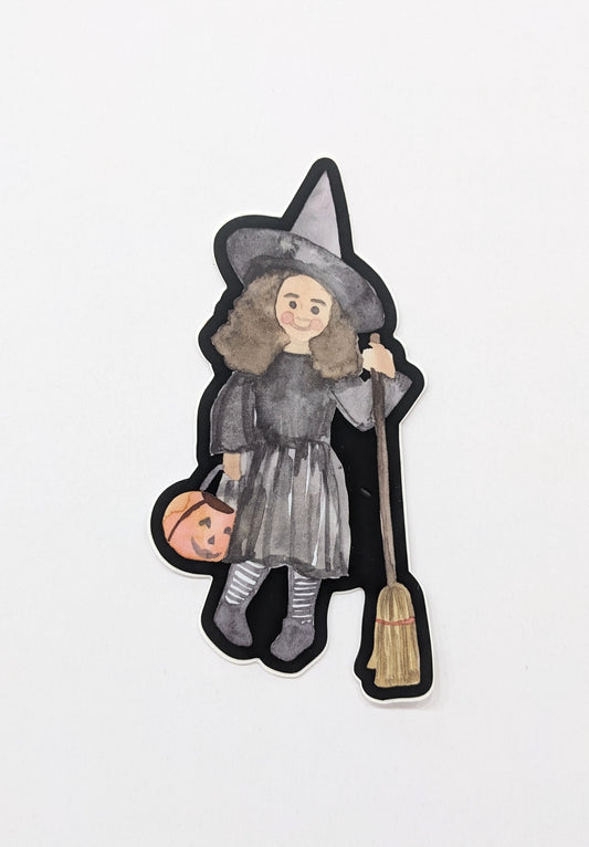 Vinyl Sticker; Halloween Witch Costume - Made By Shellie
