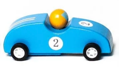 Pull Back Race Cars; (Wooden, 4 colors)