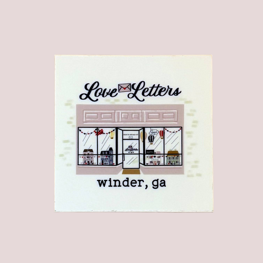 Vinyl Sticker; Love Letters Storefront - Made By Shellie